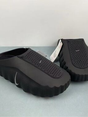 Nike Black Slip-On Clog with Subtle Swoosh